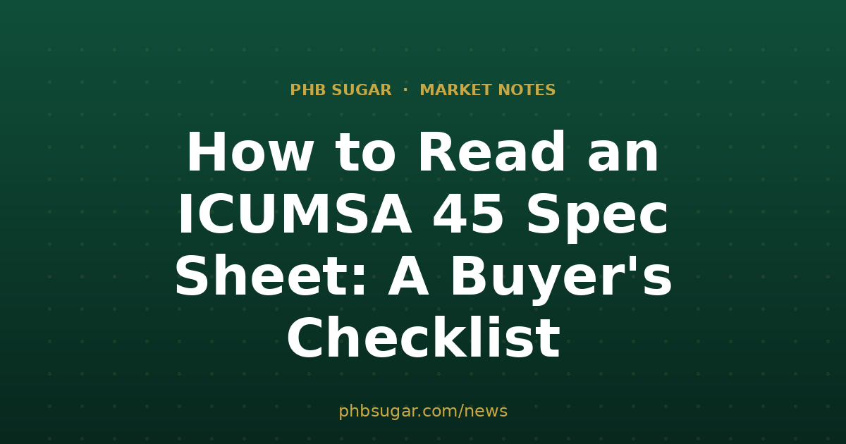 How to Read an ICUMSA 45 Spec Sheet: A Buyer's Checklist