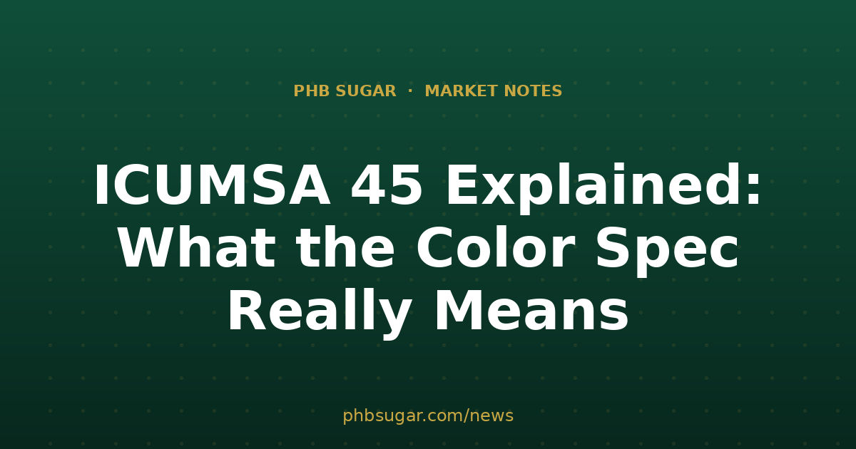 ICUMSA 45 Explained: What the Color Spec Really Means