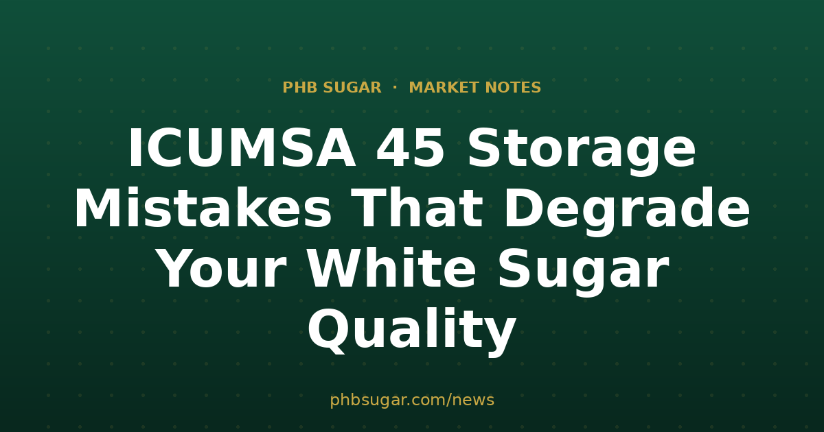 ICUMSA 45 Storage Mistakes That Degrade Your White Sugar Quality