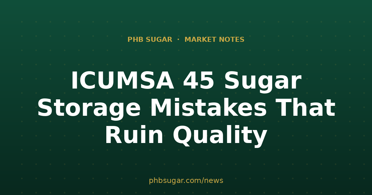 ICUMSA 45 Sugar Storage Mistakes That Ruin Quality