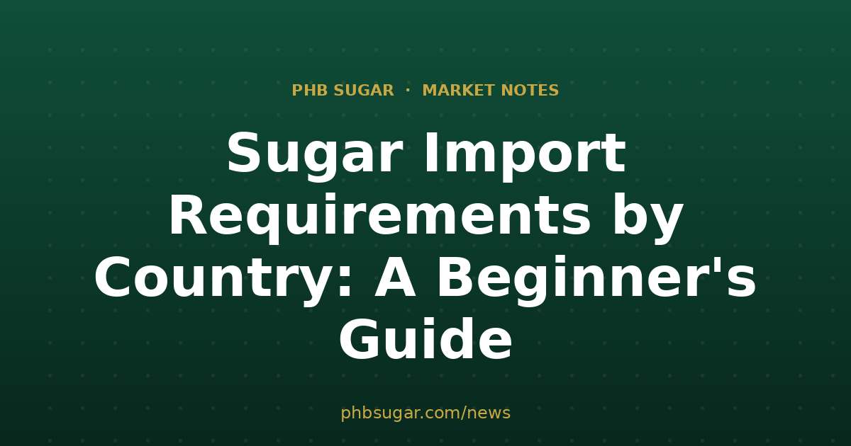 Sugar Import Requirements by Country: A Beginner's Guide