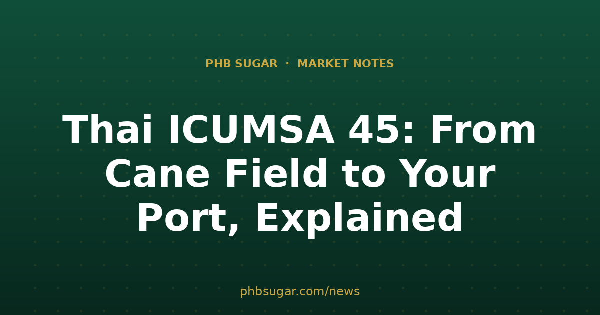 Thai ICUMSA 45: From Cane Field to Your Port, Explained