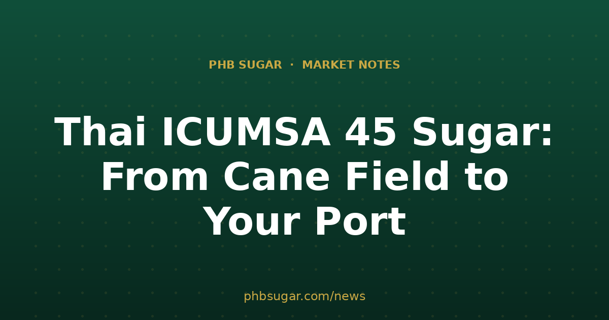 Thai ICUMSA 45 Sugar: From Cane Field to Your Port