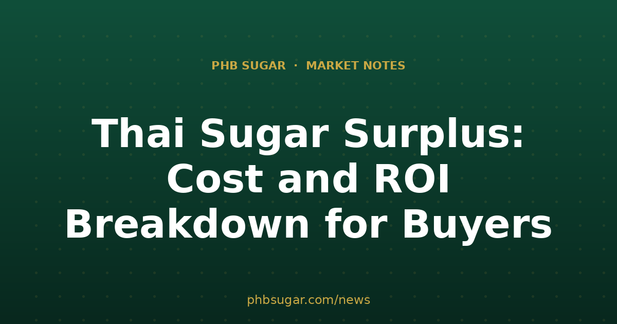 Thai Sugar Surplus: Cost and ROI Breakdown for Buyers