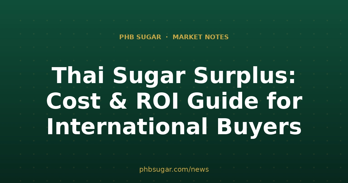 Thai Sugar Surplus: Cost & ROI Guide for International Buyers