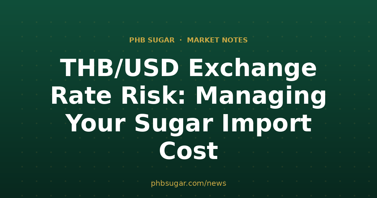 THB/USD Exchange Rate Risk: Managing Your Sugar Import Cost
